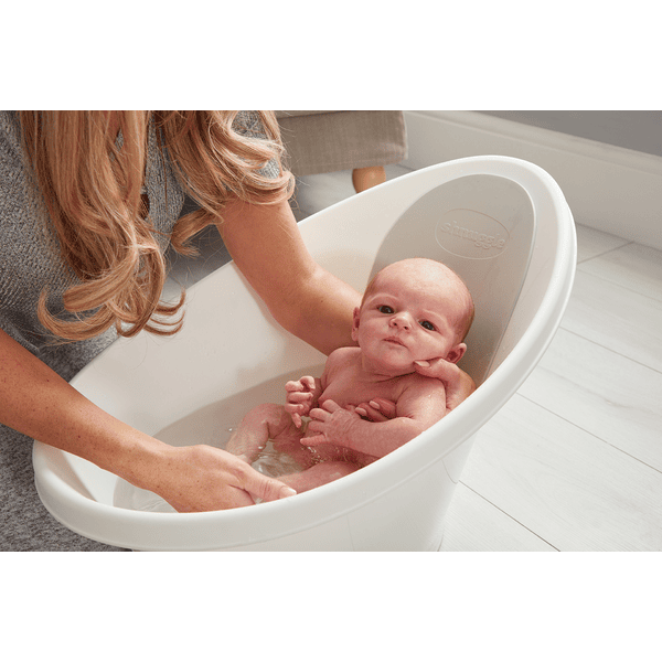 shnuggle® Vasca bagnetto per neonati, bianco/grigio chiaro 