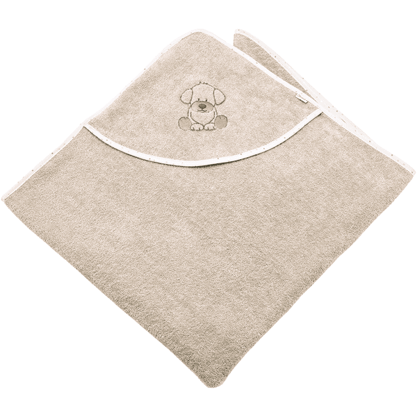 Sterntaler Lucky sand Badcape 100 x 100 cm hond