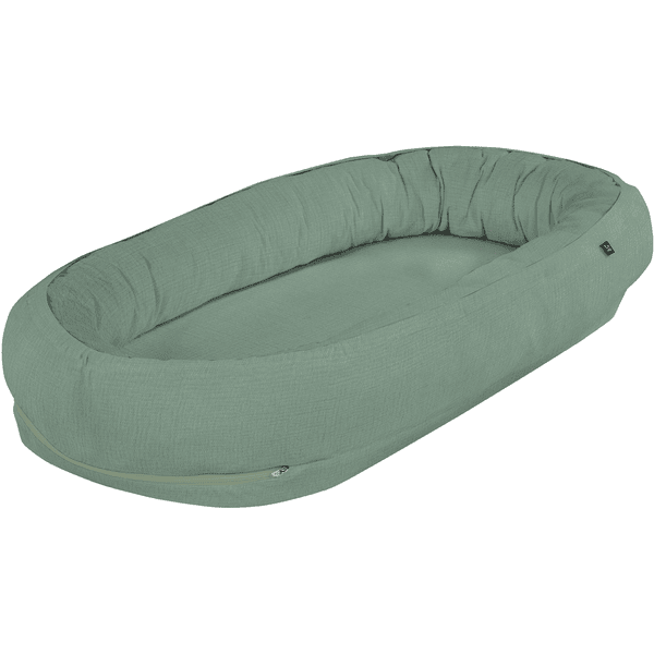 Alvi® Nid bébé mousseline vert granit 40 cm