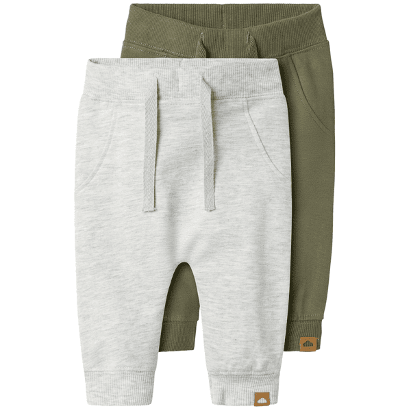 name it Light Sweatbroek 2-pack Nbntakki Grijs gemêleerd