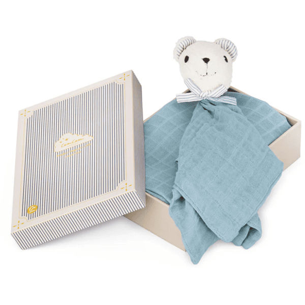 Cam Cam® COPENHAGEN Kuscheltuch Geschenkbox Classic Stripes Blue