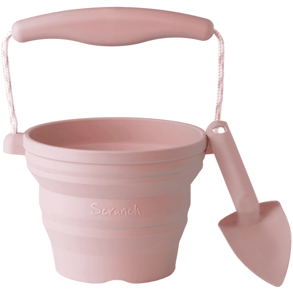 Scrunch Dusty - Cubo y pala plegables Rose