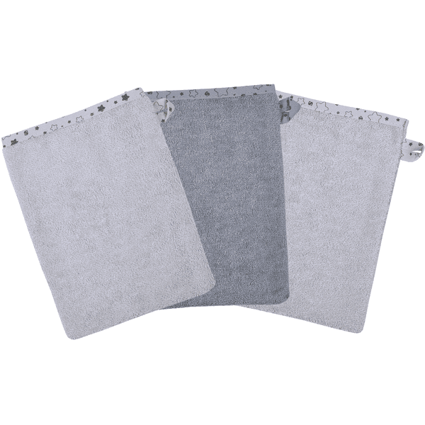 WÖRNER SÜDFROTTIER mycí rukavice stars grey 3-pack 