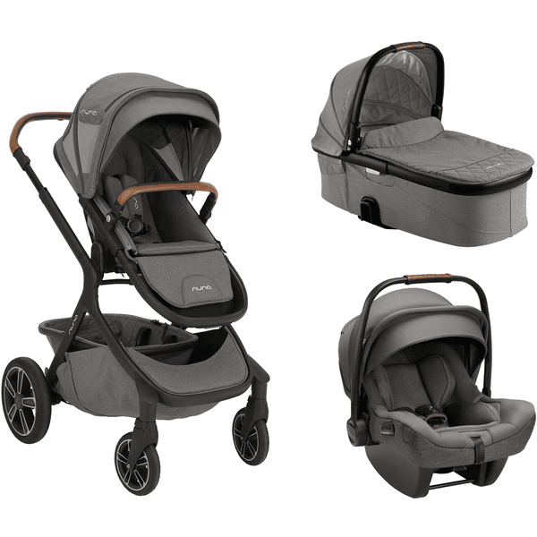 Nuna Kinderwagen DEMI™ grow Oxford inkl. Babywanne + Babyschale Pipa next Granite