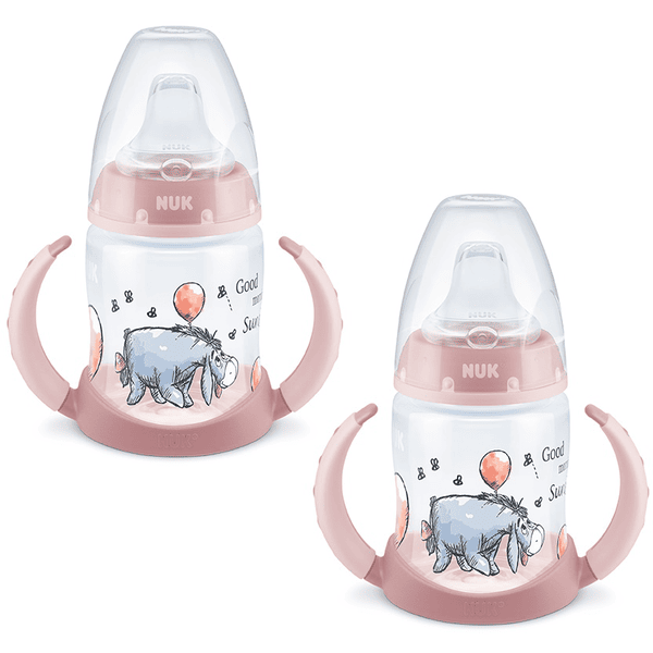 NUK Trinklernflasche First Choice Disney Winnie Puuh in rosa, 2 Stück
