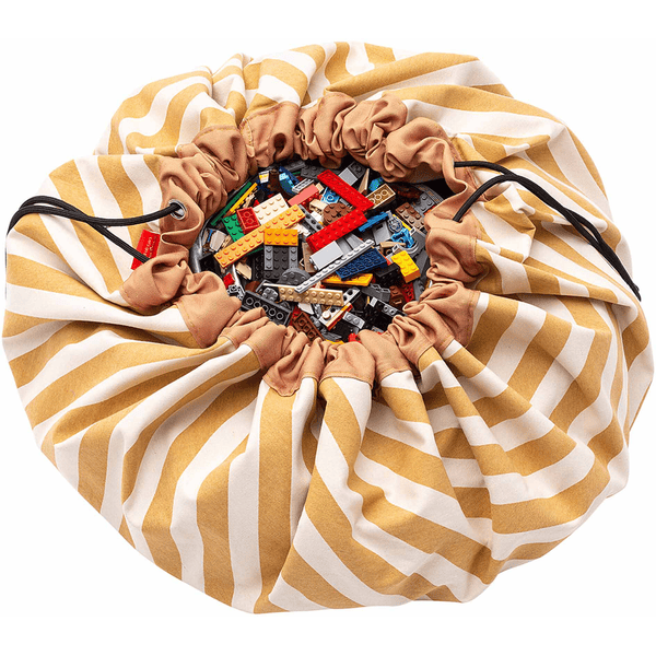 play&go ® Leikkimatto Stripes sinappi ⌀ 140 cm