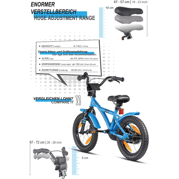 Prometheus Poignées de vélo pour Enfant avec sécurité – Protection Contre  Les Chocs également pour vélo et Scooter – Poignées de Guidon 22 mm Édition