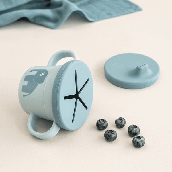 Done by Deer™ Paille pour tasse enfant Peekaboo silicone mélange coloris  bleu lot de 5