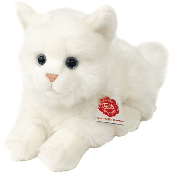 Teddy HERMANN® Katze Britisch Kurzhaar weiß, 20 cm