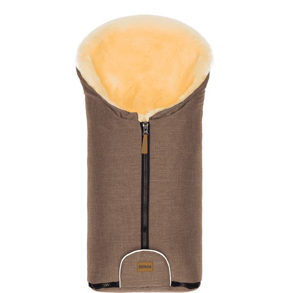 fillikid Winterfußsack für Kindersitze Pamir Gr. 0 Echtfell braun melange