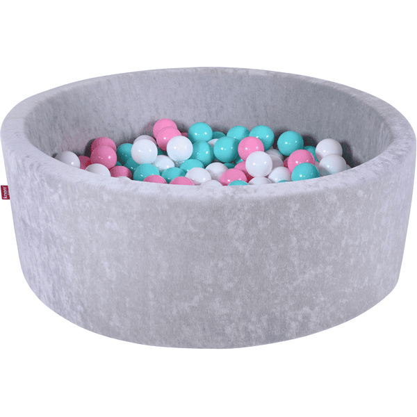 knorr® toys piscina de bolas soft - "Grey" - 300 bolas rosa/crema/ azul claro