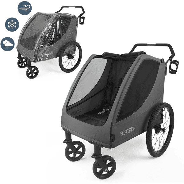 509 Crew Zwillingskinderwagen Trekker II Dark Grey