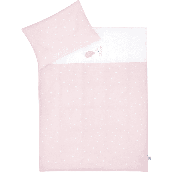 JULIUS ZÖLLNER sengetøj pindsvin / stjerne rose 100x135 cm