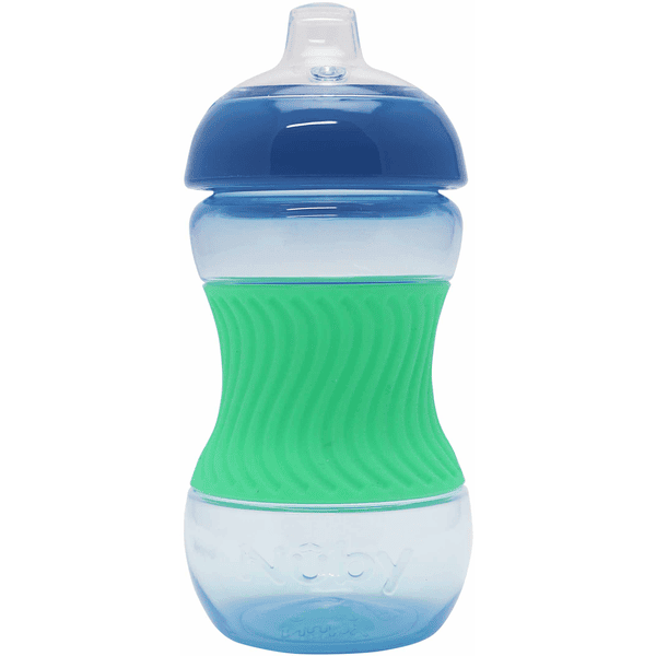 Nûby Trinklernbecher mit Griffmulde aus Silikon 180ml ab 4 Monate in blau