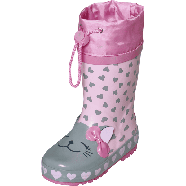 Playshoes Gummistiefel Katze rosa