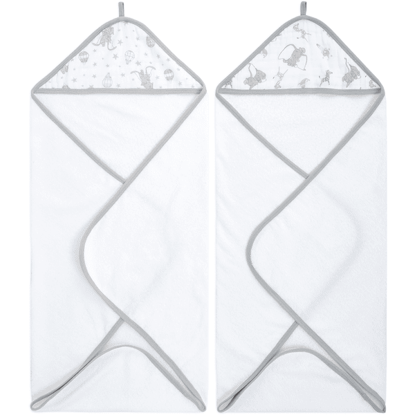 aden + anais™ essential s hooded towel dumbo new heights 2-pack