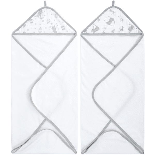 aden + anais™ essential s ručníkem s kapucí dumbo new heights 2-pack