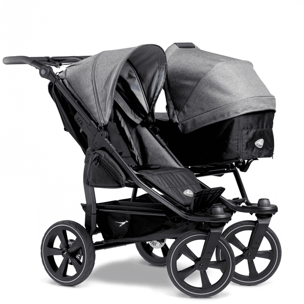 tfk Poussette double côte à côte Duo Ecco Premium gris