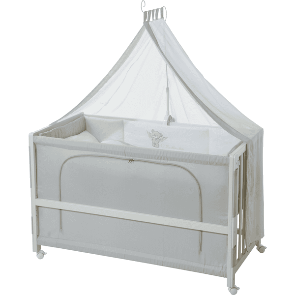 roba Room Bed Cosleeper wit Heartbreaker pinkorblue.nl