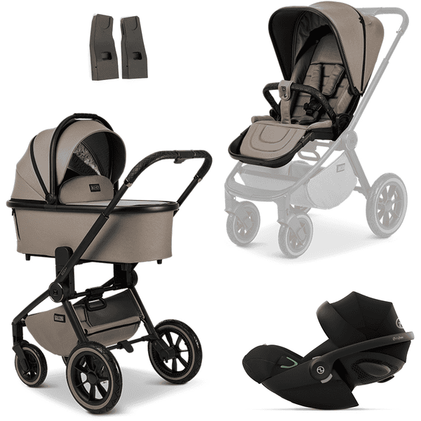 MOON black i-Size Moon Black Resea Edition+ modder/matte kinderwagen incl. cybex GOLD Cloud G baby-autostoeltje en adapter