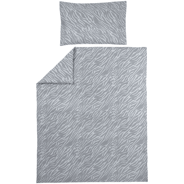 Meyco Bettwäsche Zebra grau 120 x 150 cm
