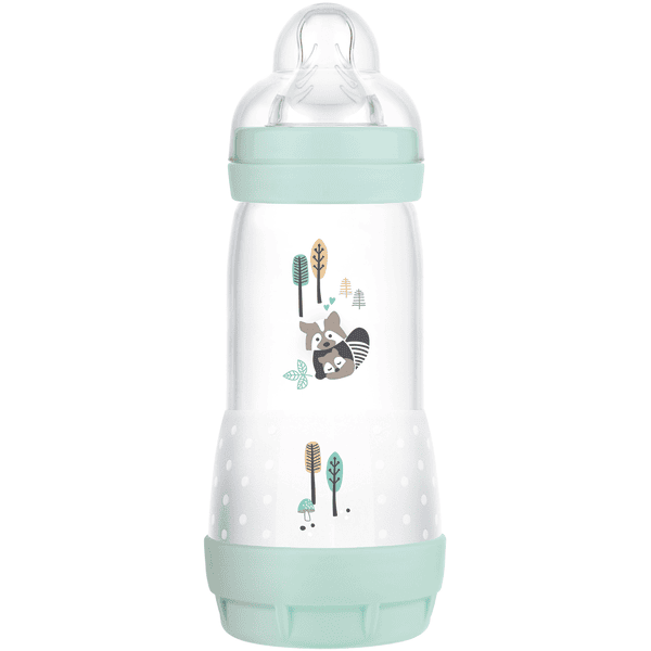 MAM Babyflasche Easy Start Anti-Colic, 320 ml ab  4+ Monate, Waschbär
