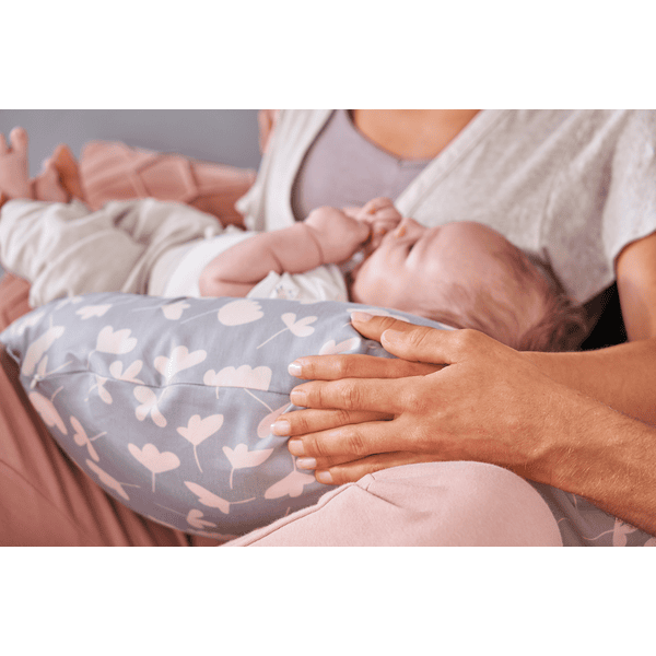 THERALINE Coussin pour bébé prématuré 100x15 cm housse pois beige