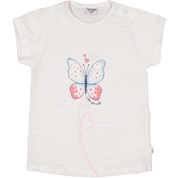 Salt and Pepper  T-shirt vlinder wit