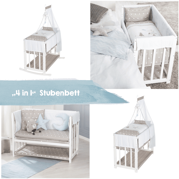 roba Stubenbett Indibär 4-in-1 weiß