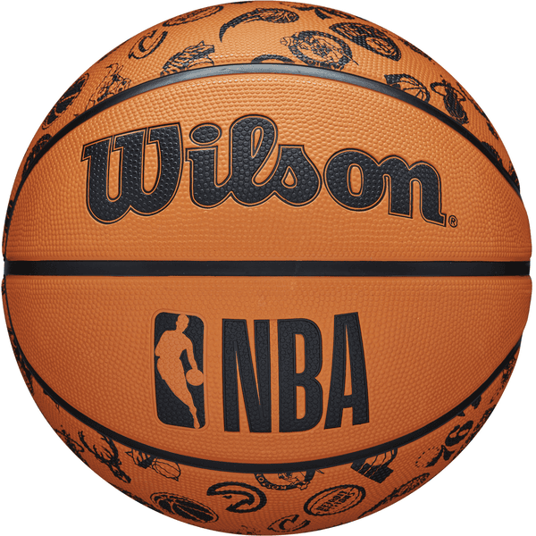 XTREM Toys and Sports Wilson NBA Basket ball All Team Orange / Black , størrelse 