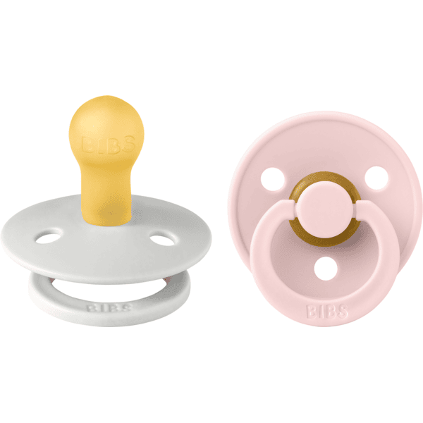 BIBS Chupetes – Color 4 unidades | Chupete redondo para bebé, pezón redondo  | Chupete de látex de goma natural sin BPA | Hecho en Dinamarca | Tamaño