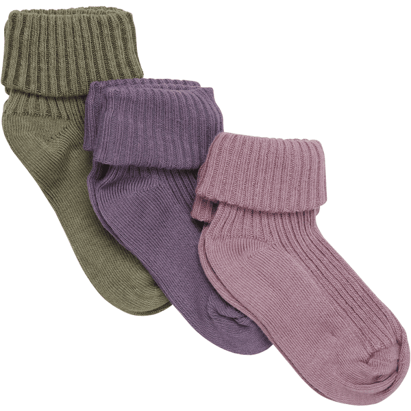 Minymo Babysocken 3er Pack Orchid Haze