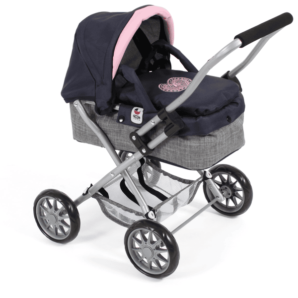 BAYER CHIC 2000 Mini Cuddle Pushchair SMARTY Melange šedá-navy