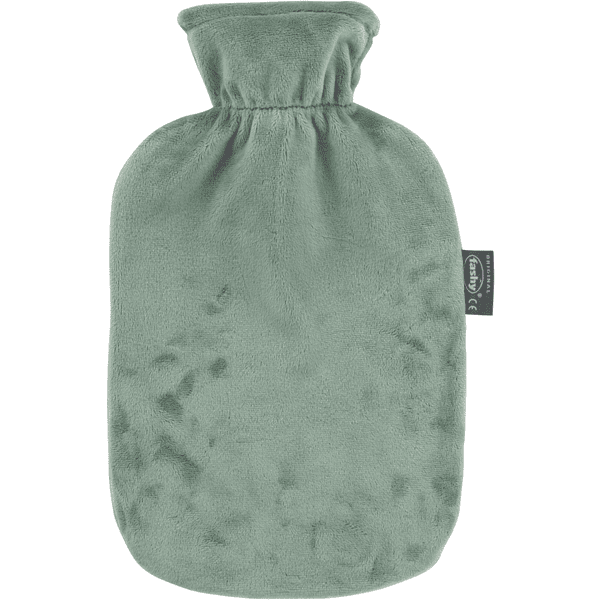 fashy ® Warmwaterkruik 2L met fleece hoes in groen
