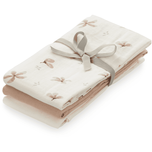 Cam Cam® COPENHAGEN Mulltuch 3er Pack Windflower Creme braun beige