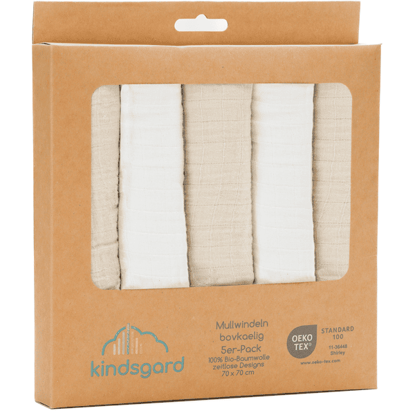 kindsgard Gázové pleny bovkaelig 5-pack beige