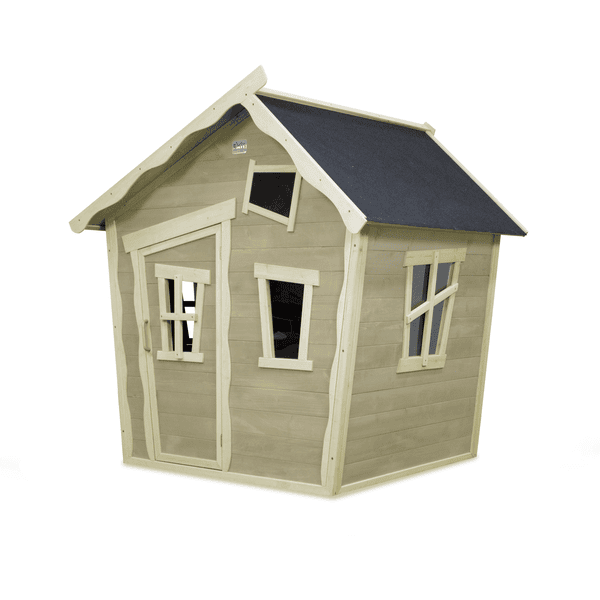 EXIT Maison cabane de jardin enfant Crooky 100 bois gris beige