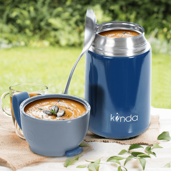 Termo comida 700ml acero azul