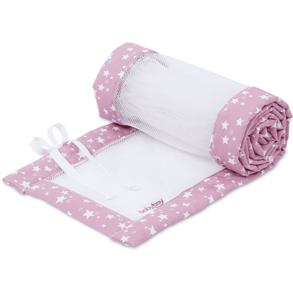 babybay® nest mesh piqué lämplig för modell Boxspring XXL berry stars vit