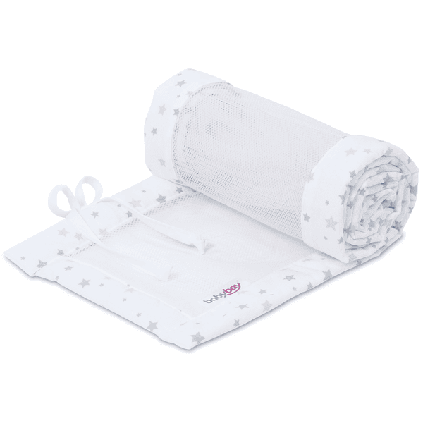 babybay® Nestchen Mesh-Piqué passend für Modell Boxspring XXL weiß Sternemix sand/azurblau