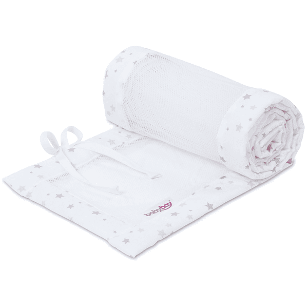 sand babybay® nido malla piqué adecuado para Boxspring modelo XXL blanco star mix /berry