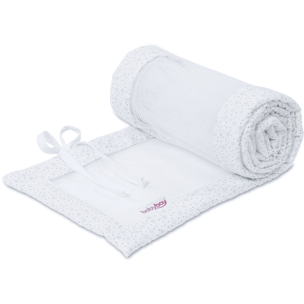 babybay® hnízdo síťované vhodné pro model Boxspring XXL bílé třpytivé hvězdy diamantově modré