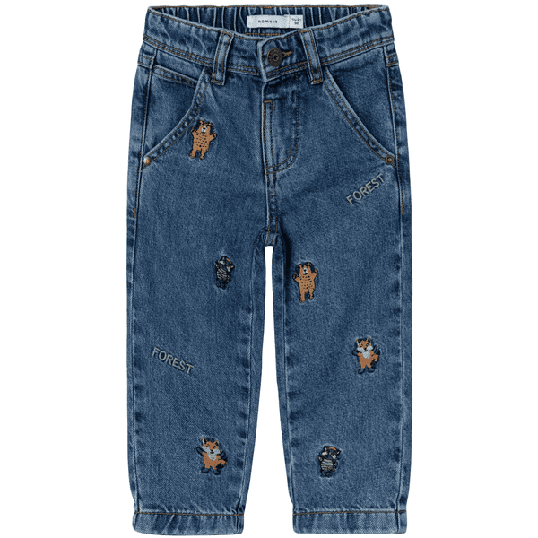 name it Taps toelopende jeans Nmmsilas Donkerblauw Denim