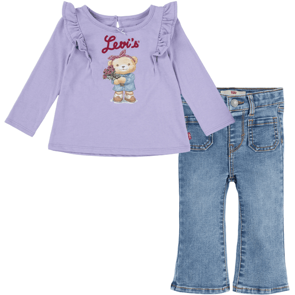 Levi's® Kids Set di jeans e maglietta per bambina