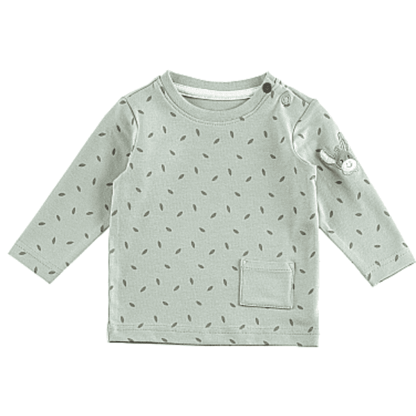 Sterntaler Camicia a maniche lunghe foglie verde pietra