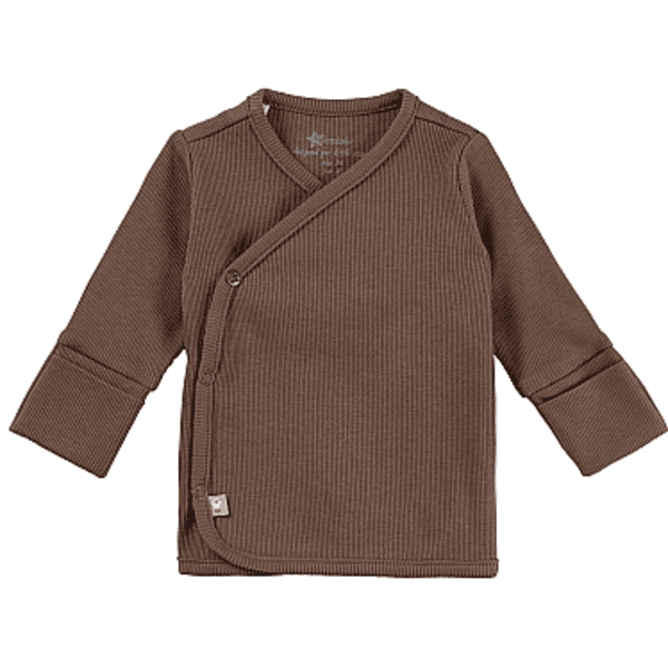 Sterntaler Veste portefeuille jersey côtelé marron