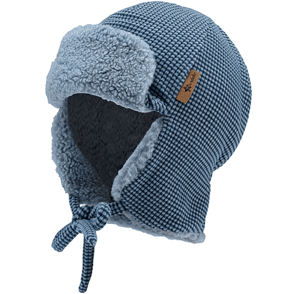 Sterntaler Gorra de aviador azul acanalada 