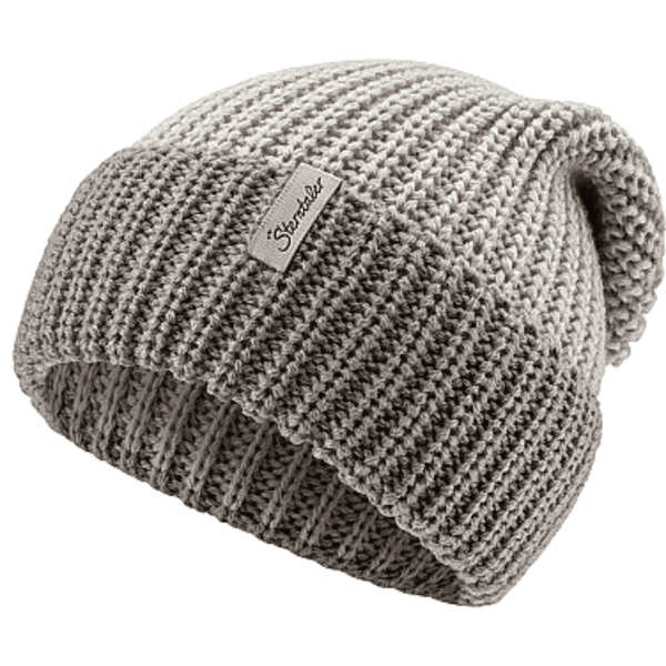 Sterntaler Gorro de punto con vuelta plateado melange 