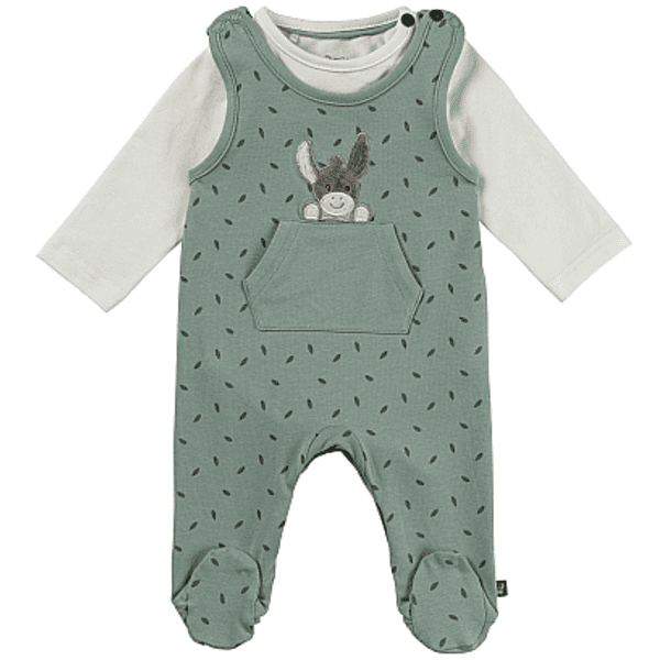 Sterntaler Rompers set foglie verde pietra