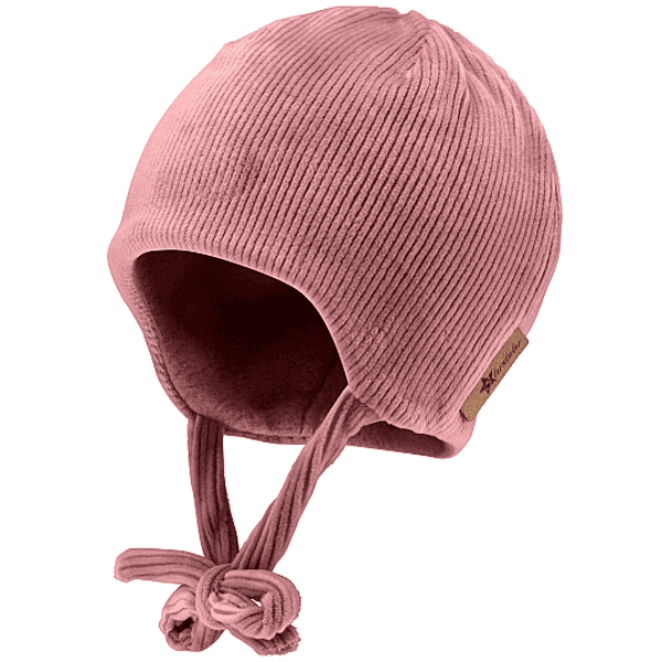 Sterntaler Beanie corduroy look mat roze 